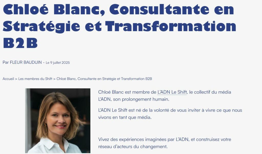 L'ADN Le Shift - Chloé Blanc